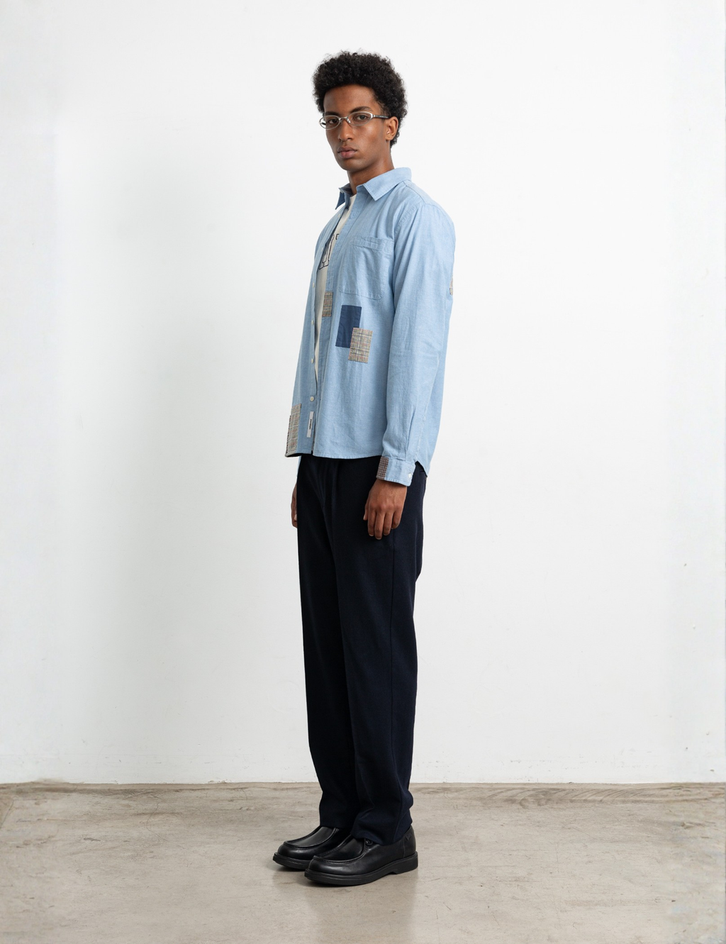 Meet & Grid Shirt - Steel