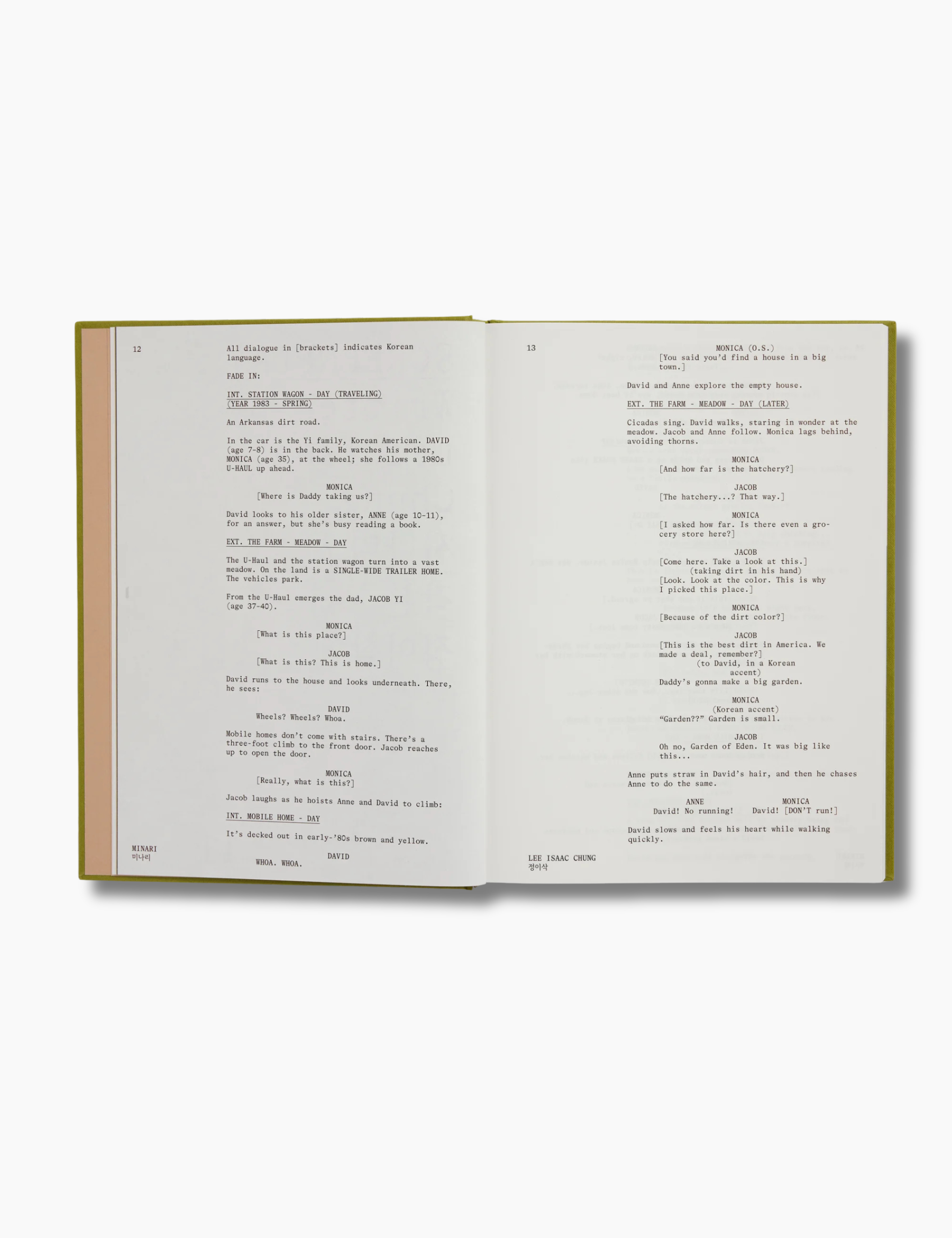 Minari Screenplay Book