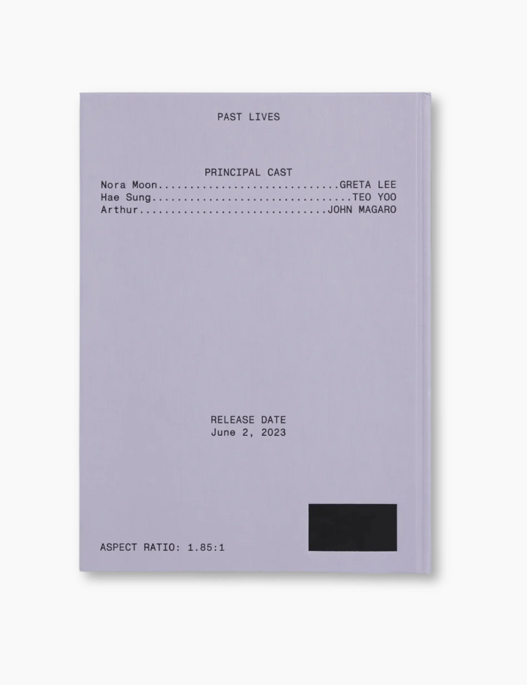 Past Lives Screenplay Book