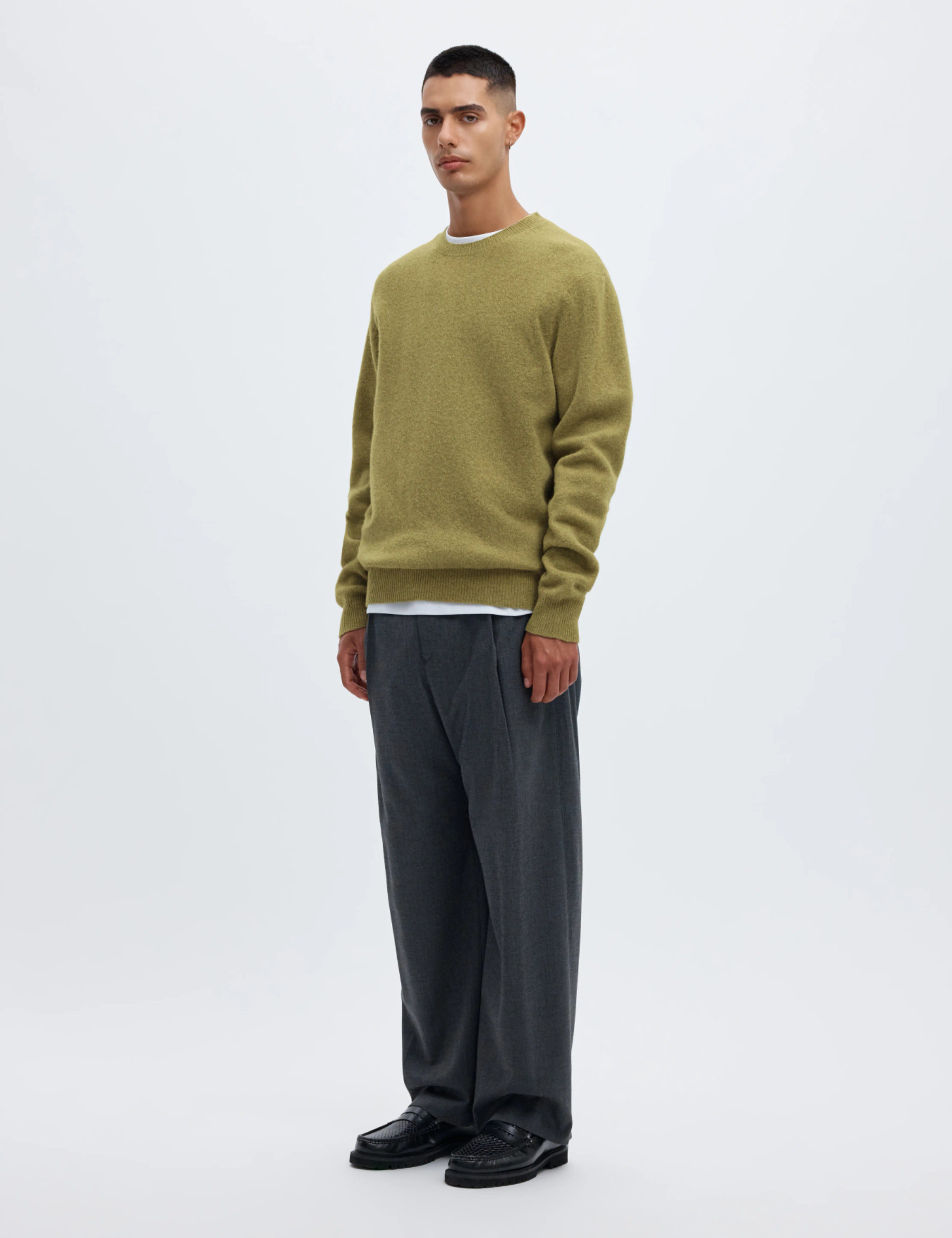 Ragi Knit Wool Crew Neck - Going Green