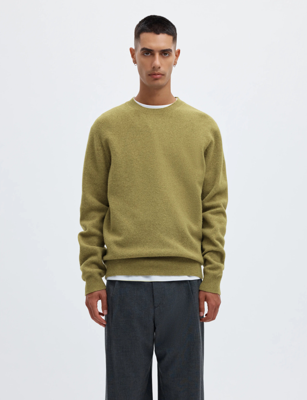 Ragi Knit Wool Crew Neck - Going Green