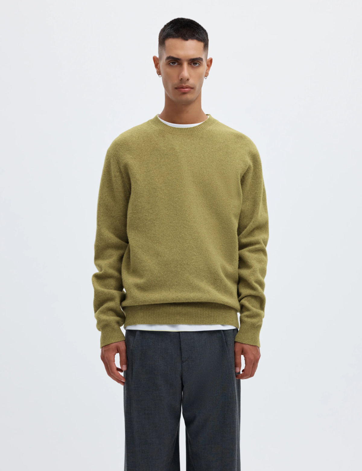 Ragi Knit Wool Crew Neck - Going Green