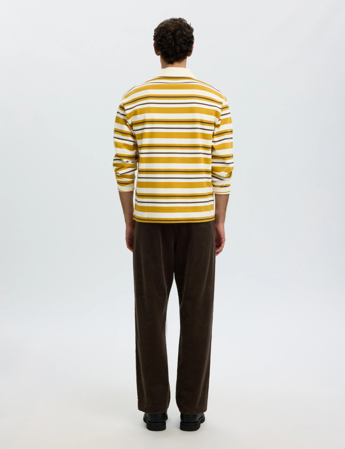 Relaxed Jack Stripe Polo - Egret Chai Tea / Turkish Coffee