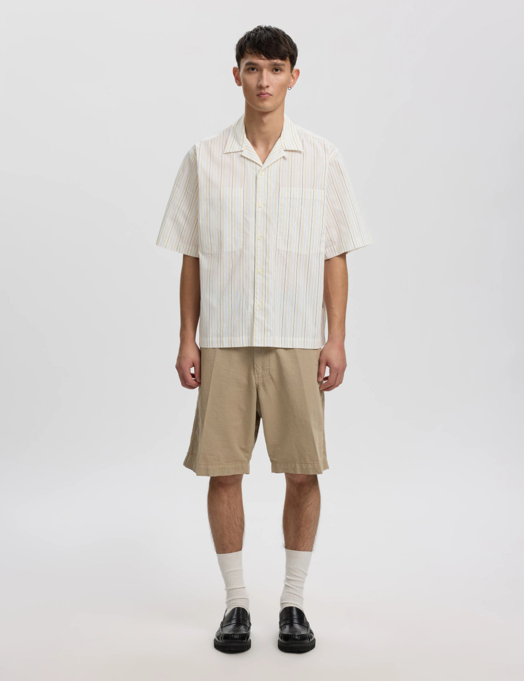 Rex Striped Shirt - Egret