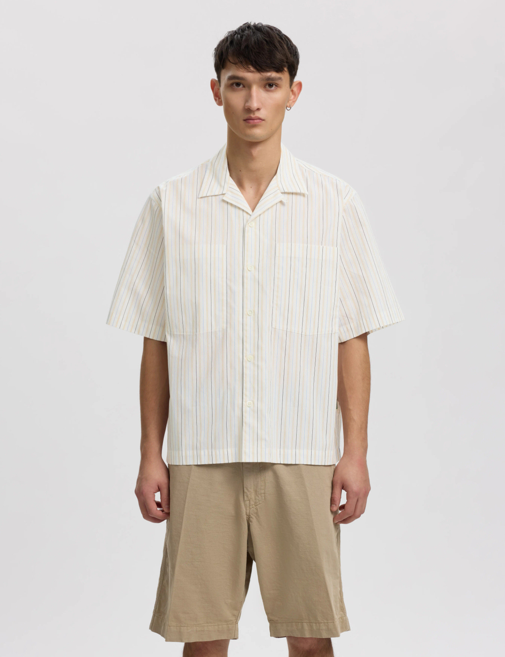 Rex Striped Shirt - Egret