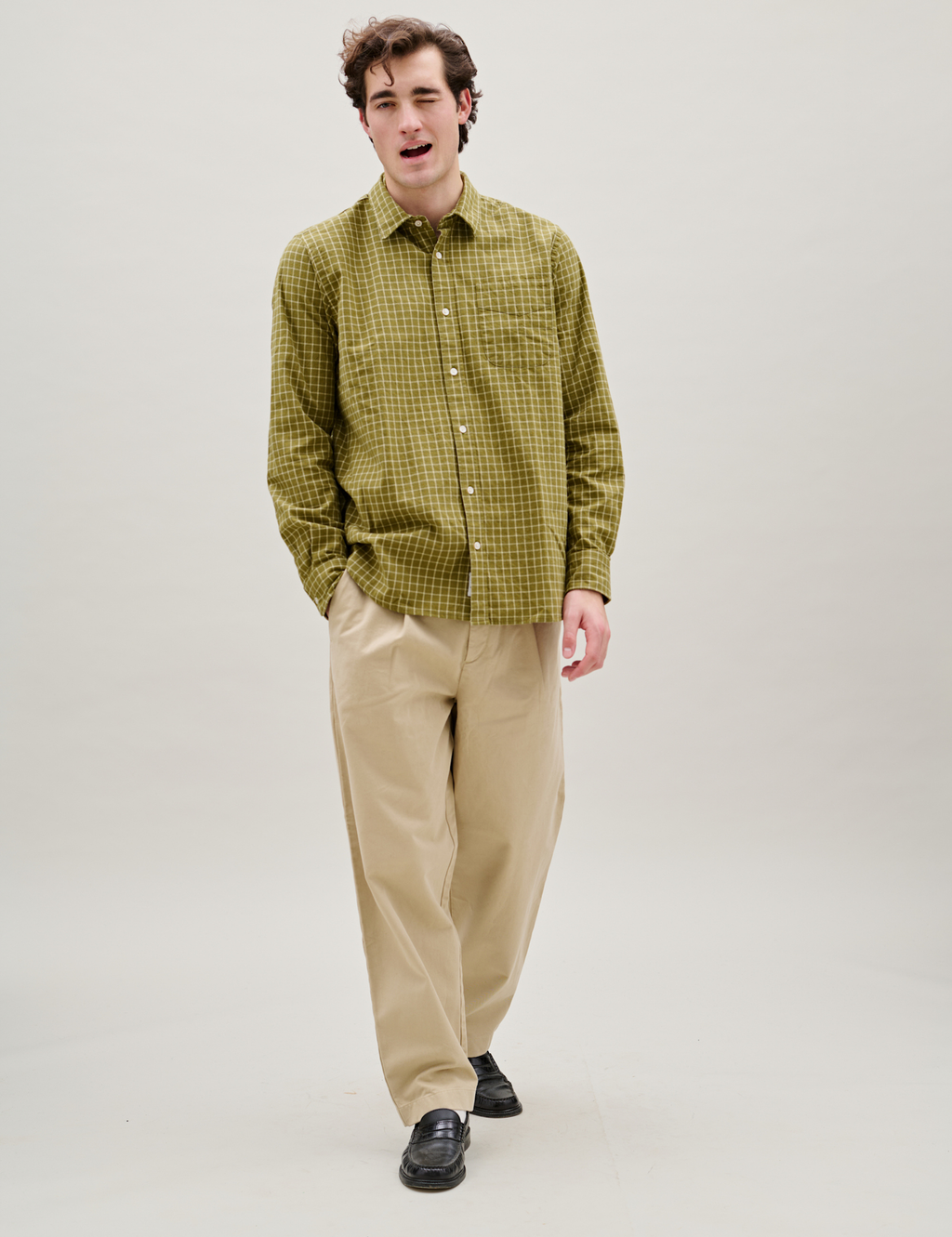 Ridge Flannel Regular Fit Check Shirt - Thyme Check
