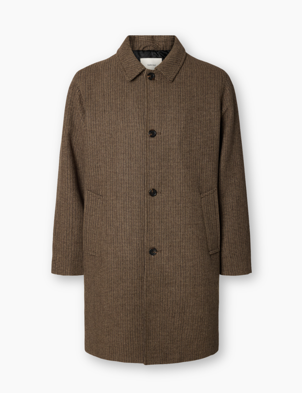 Ronnie Wool Blend  Car Coat - Morel Black / Olive