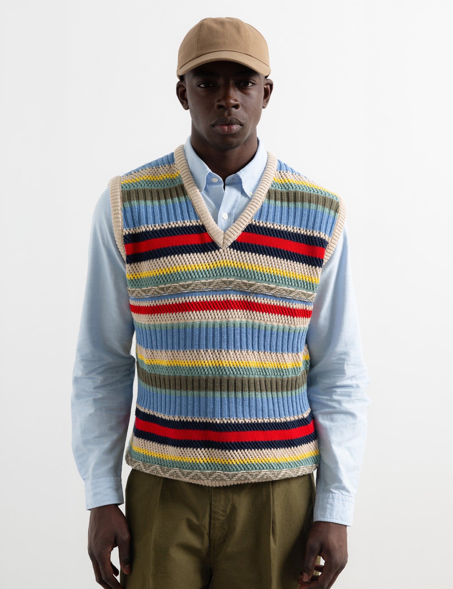 Multi Stripes Vest - Off White