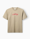 Camp T-shirt - Light Taupe/Vintage Red