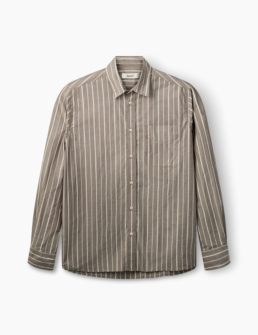 Maple Regular Fit Poplin Shirt - Brown Stripe