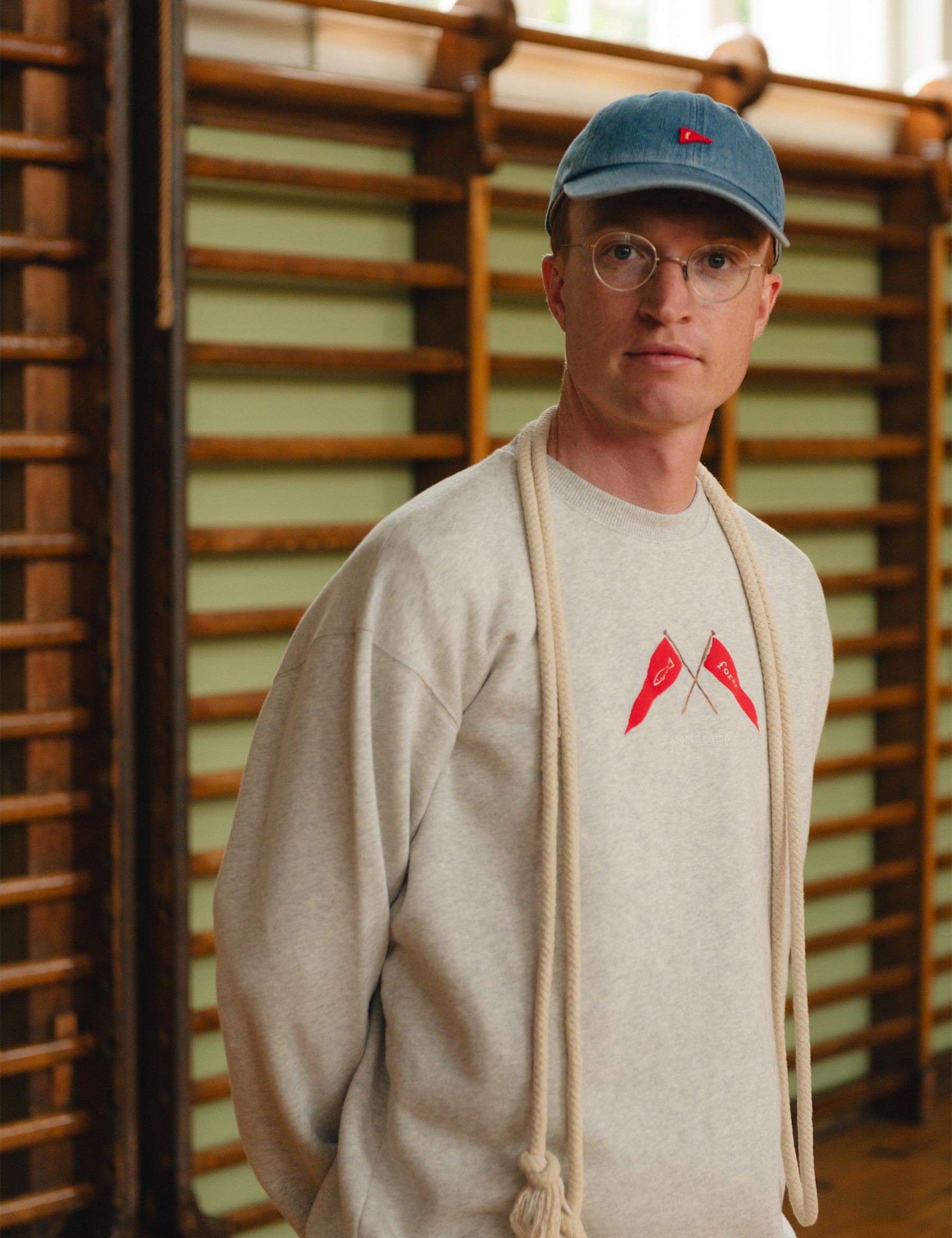 Pennant Sweatshirt - Snow Melange