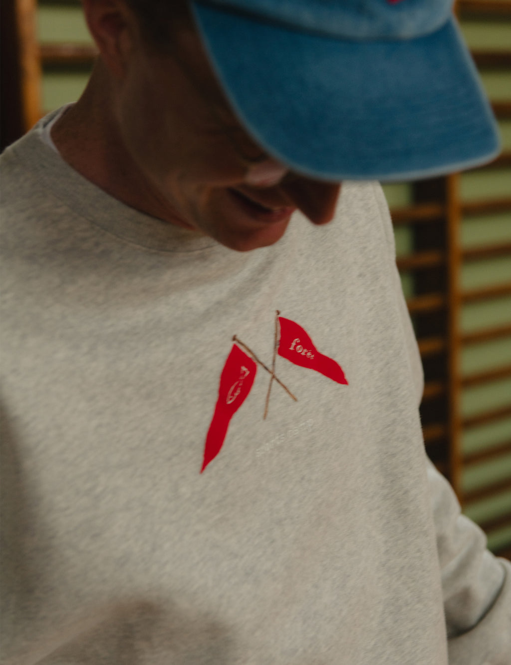 Pennant Sweatshirt - Snow Melange