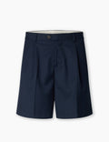 Loose Otto Leo Wool Blend Shorts - Sky Captain