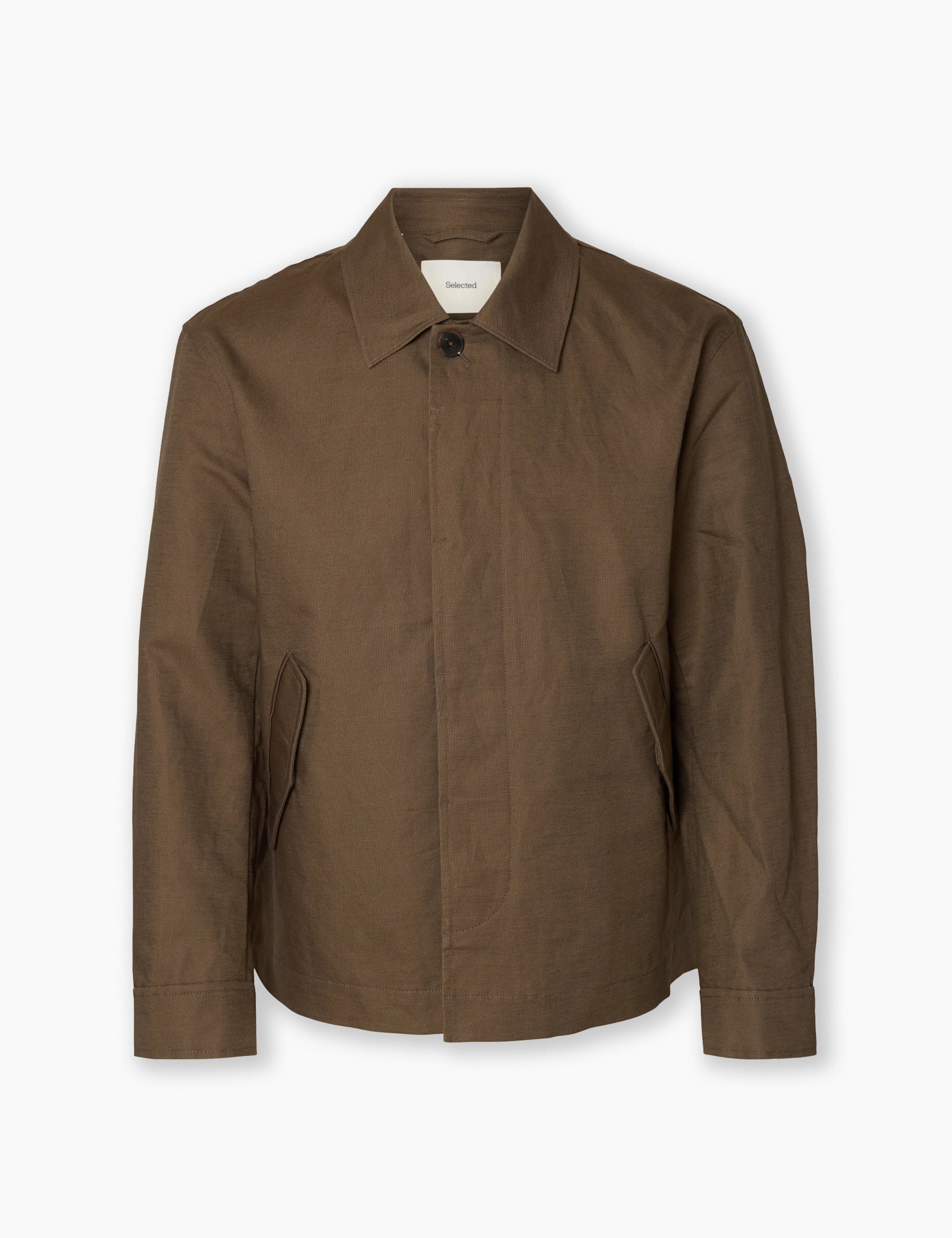 Lewis Linen Blend Jacket - Chocolate Chip