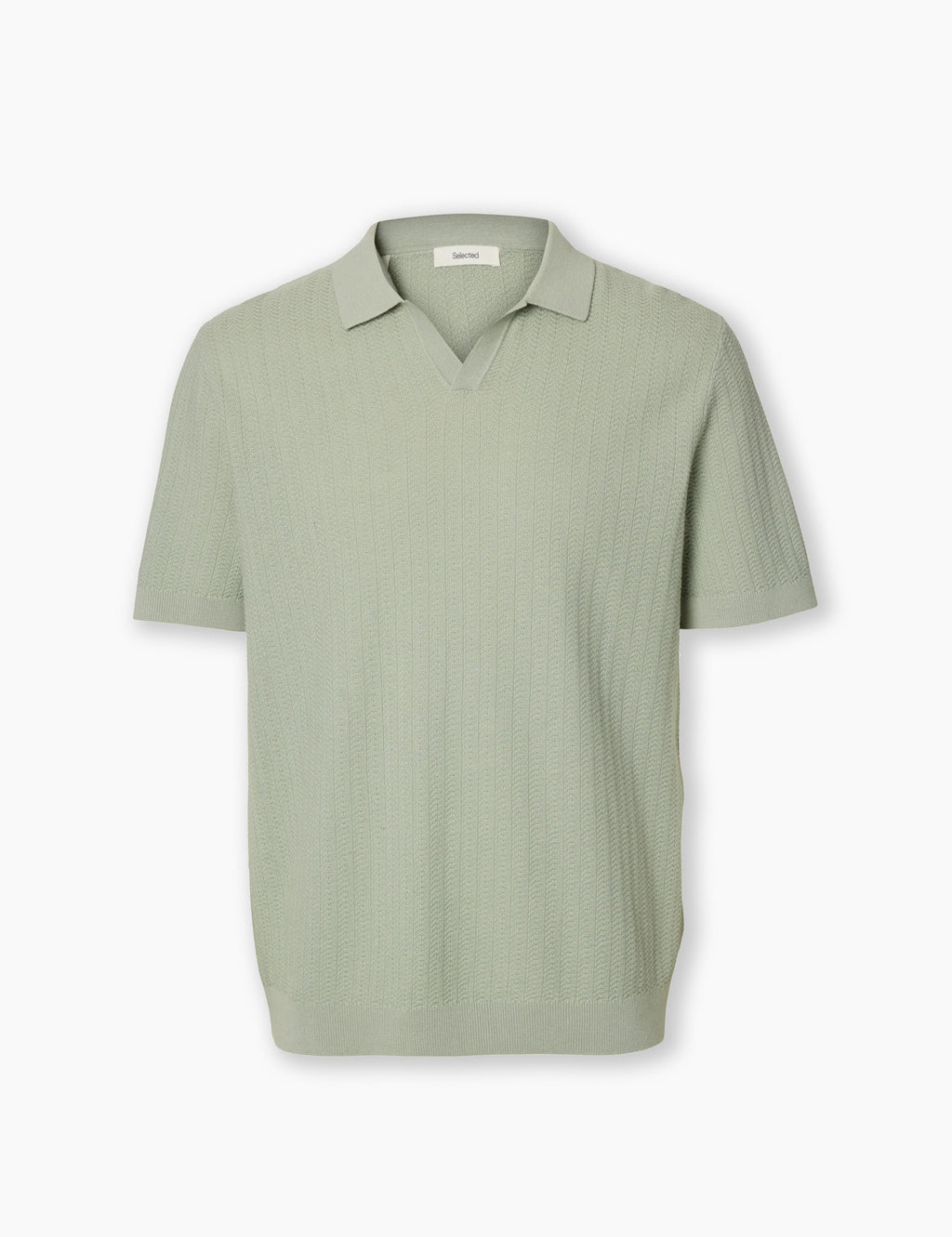 Mattis Linen Blend Polo Shirt - Aqua Gray