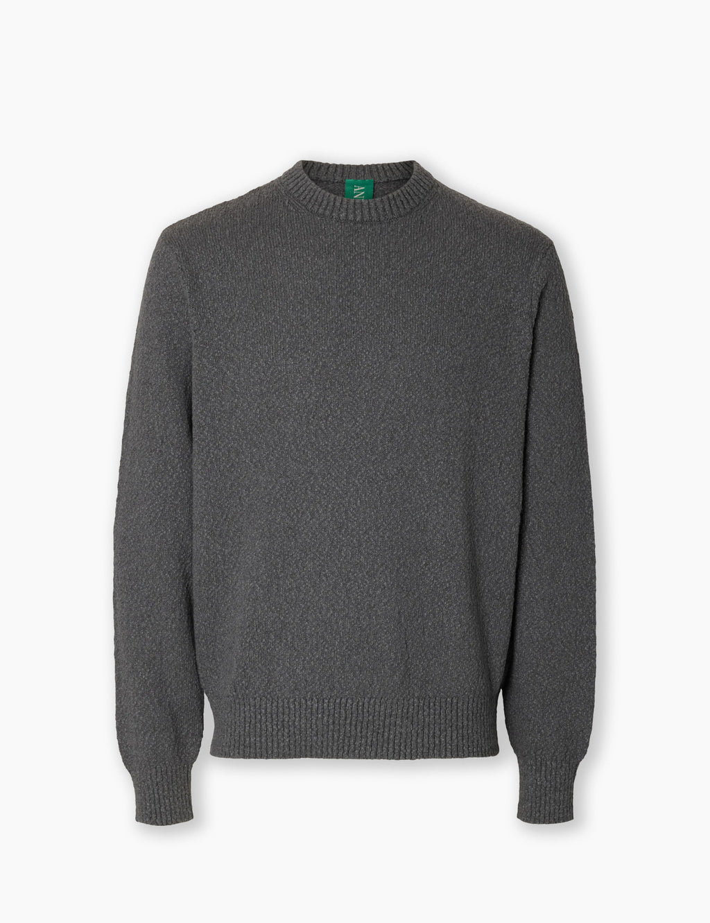 Ragi Boucle Knit Crewneck Jumper - Dark Grey