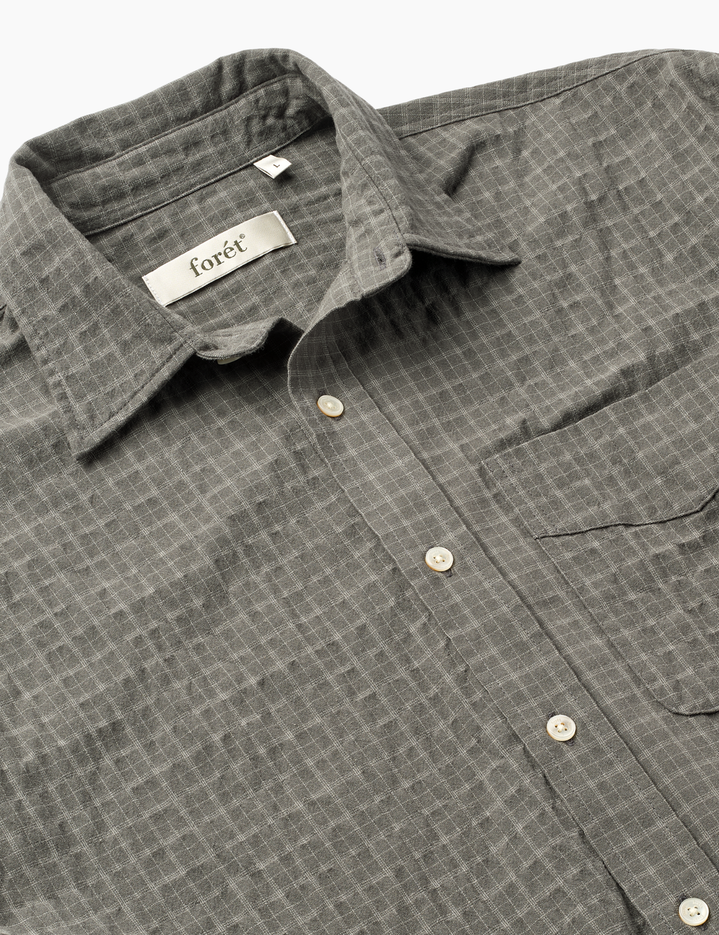 Scout Relaxed Fit Micro Check Shirt - Faded Black Check