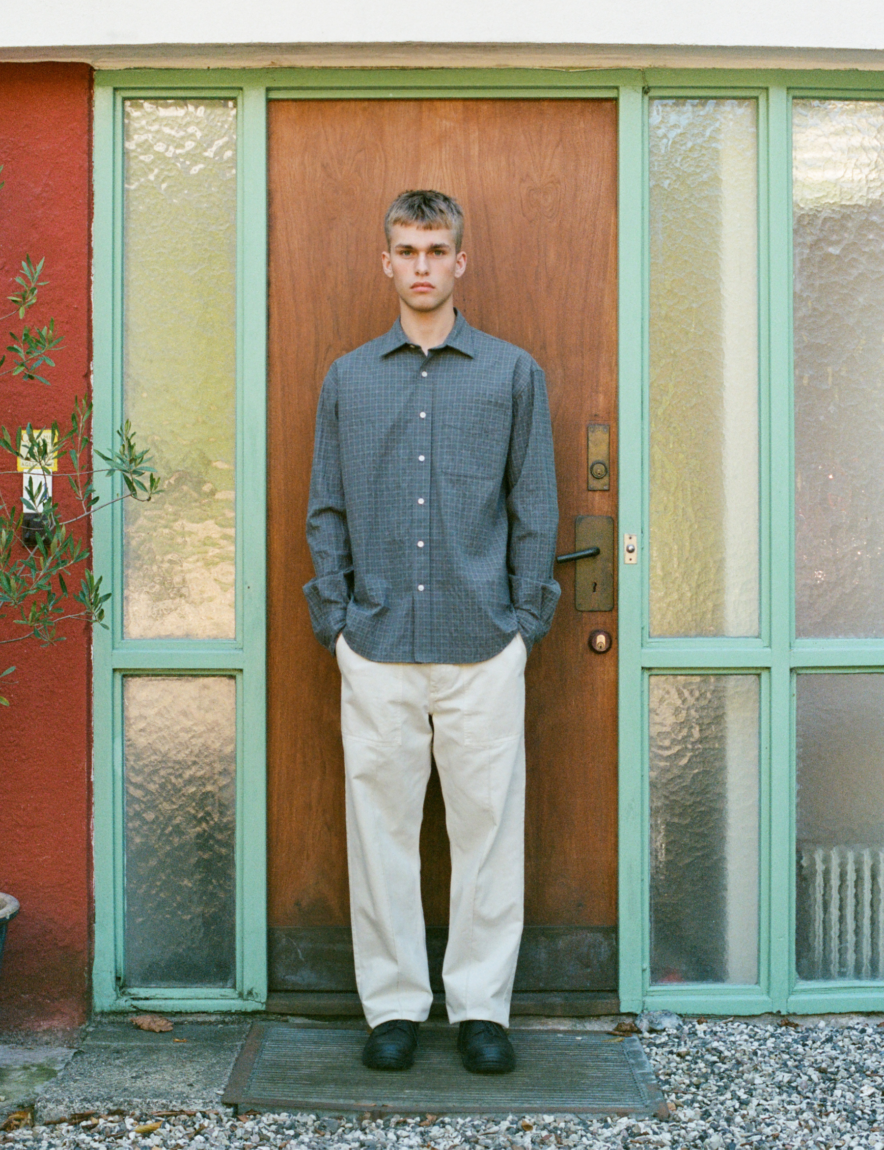 Scout Relaxed Fit Micro Check Shirt - Faded Black Check
