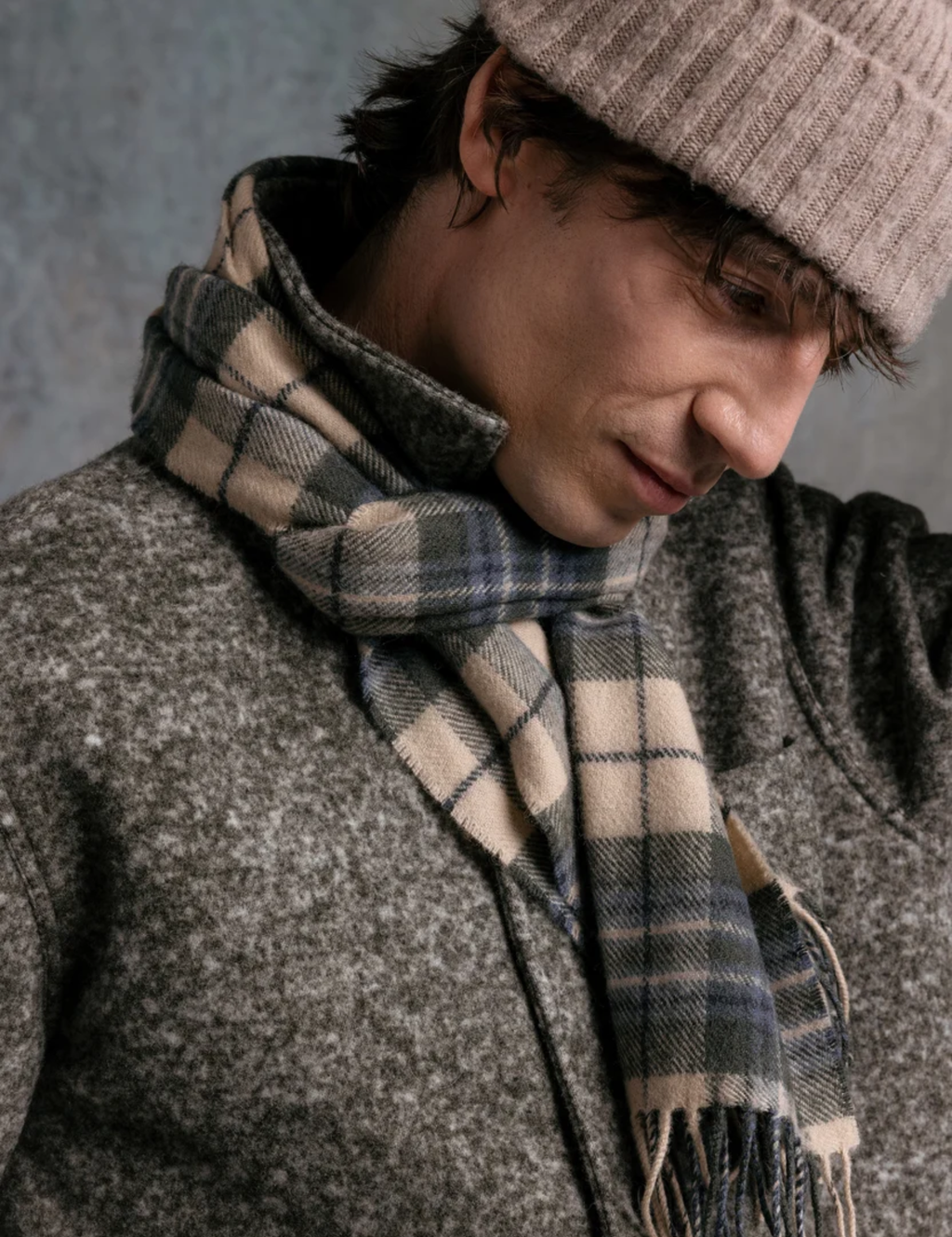 Balloch Lambswool Beanie - Mushroom