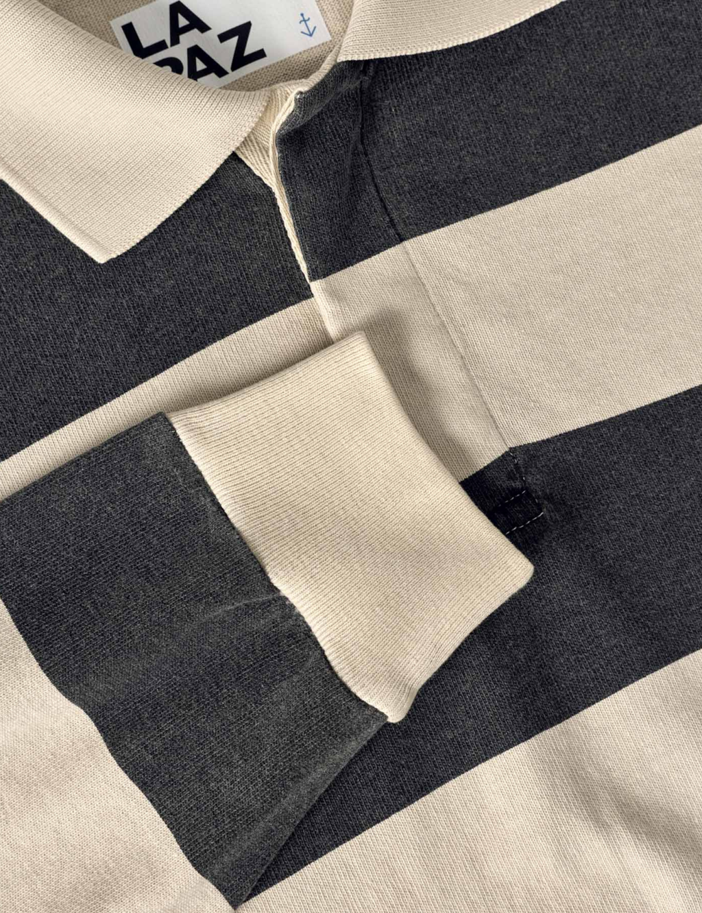 Sequeira Longsleeve Polo - Black / Beige