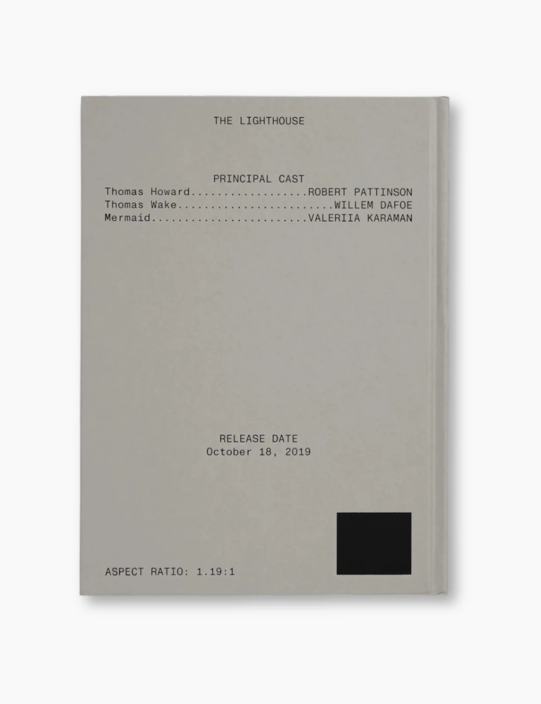 The Lighthouse Screenplay Book