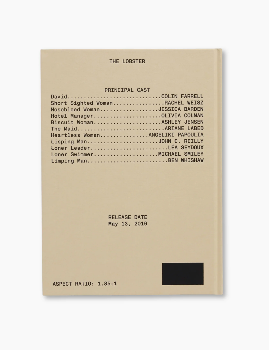 The Lobster Screenplay Book