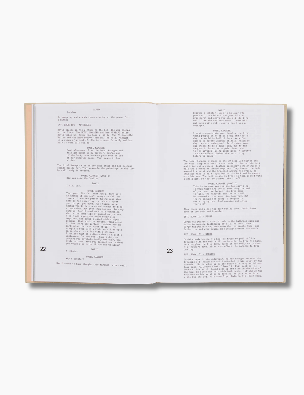 The Lobster Screenplay Book