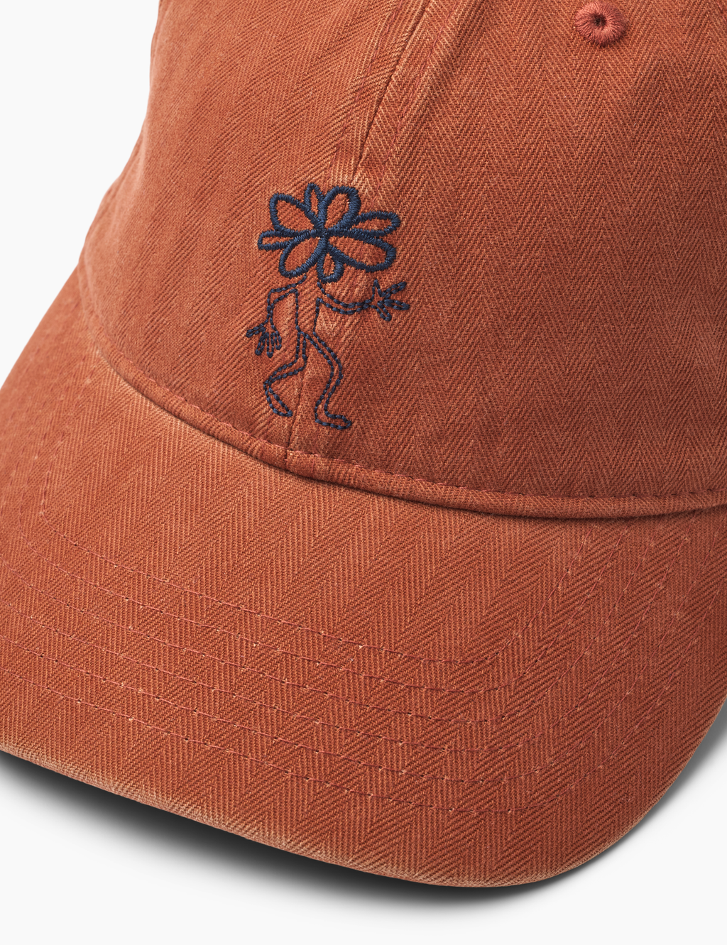 Tree Washed Herringbone Cap - Brown