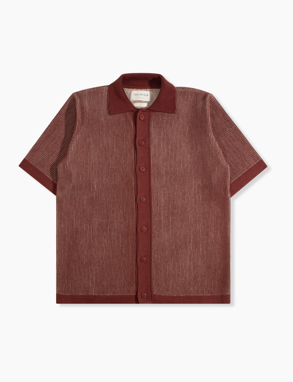 Velzy Helio Stripe Knit Shirt - Burgundy