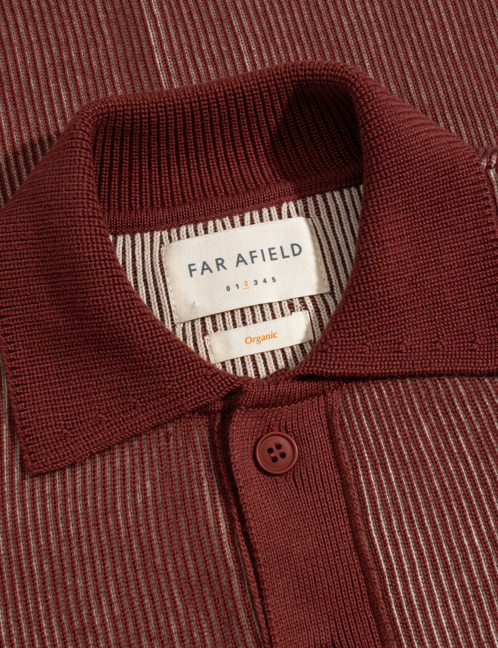 Velzy Helio Stripe Knit Shirt - Burgundy