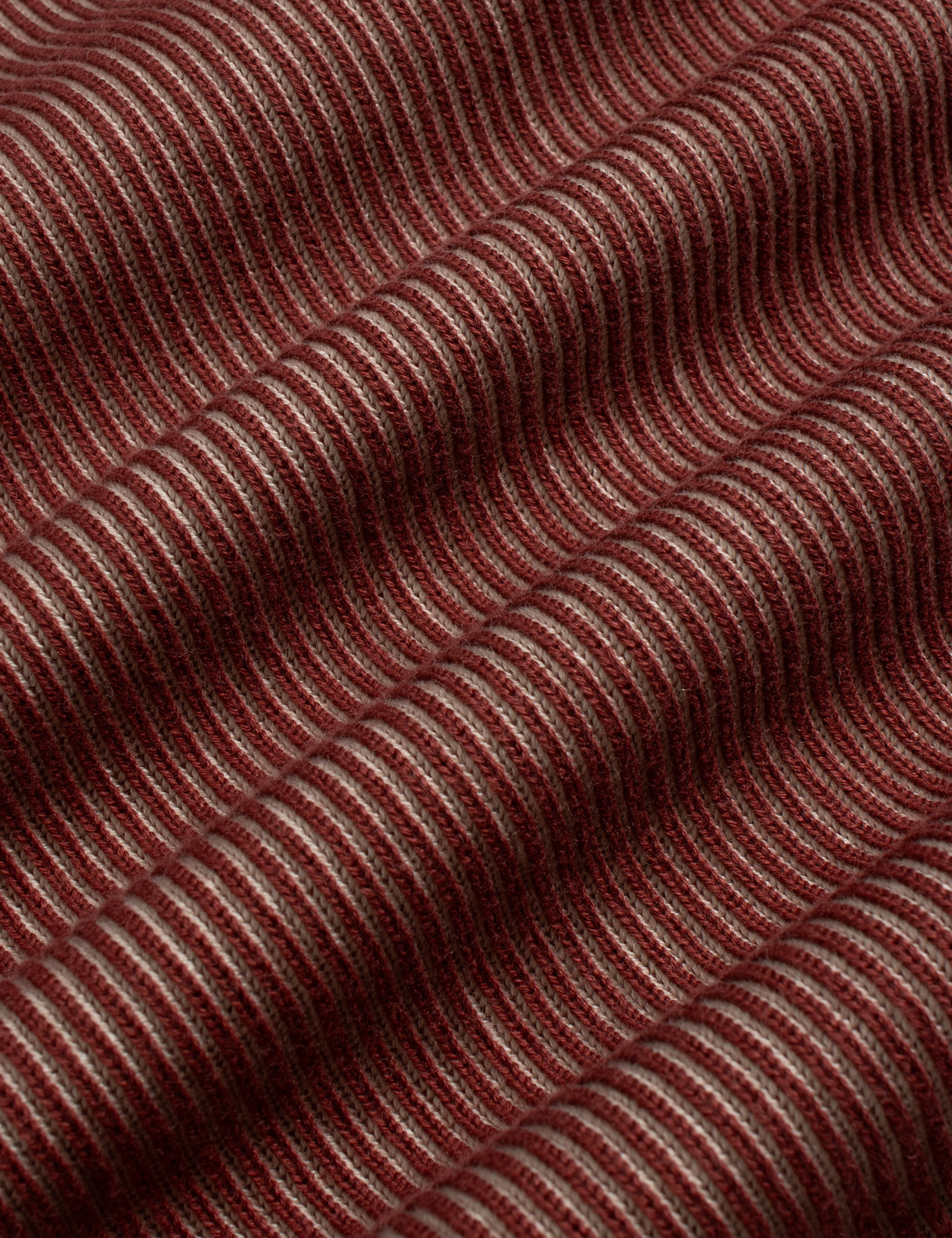Velzy Helio Stripe Knit Shirt - Burgundy