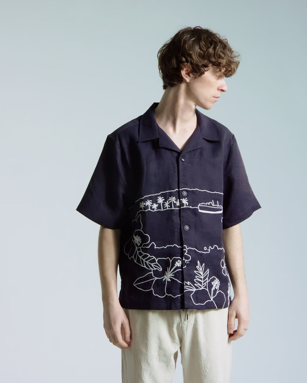 Veloso Landscape Shirt - Navy