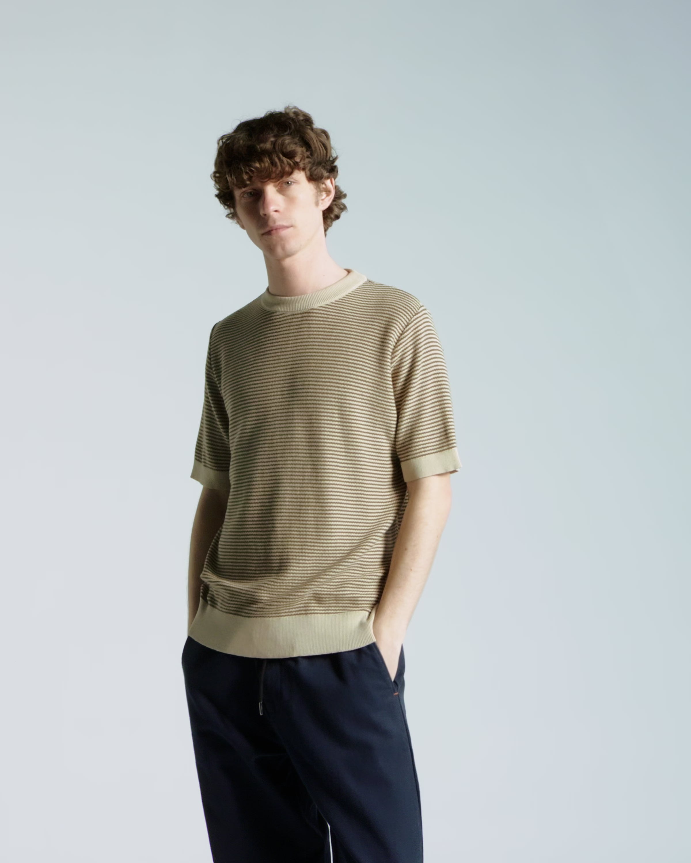 Newport Knit T-Shirt - Brown